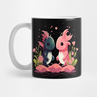 Axolotl Couple Valentine Mug